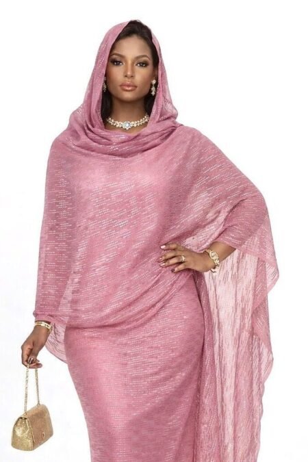 Nude Pattern Sparkle Half Width Silk