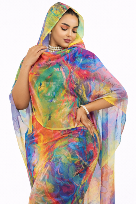 Coloured Pattern Sparkle Half Width Lazier Silk