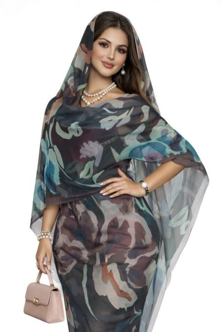 Dark Chocolate Pattern Full Width Voile